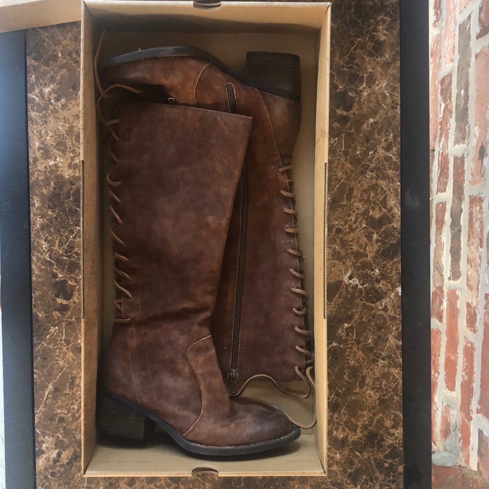 Born Azurite Rust boot 7.5 tobacco distressed